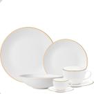 Aparelho de Jantar Chá e Café Legacy Gold 42pç Porcelana LHermitage