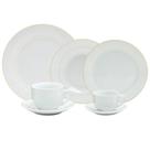 Aparelho de Jantar, Chá e Café Marrocos de Porcelana 42 Peças - Filete Dourado - Wolff