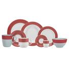 Aparelho de Jantar Chá Schmidt Porcelana Cilindrico Vermelho 20 Peças Aparelho de Jantar Chá Schmidt Porcelana Cilindrico Vermelho 20 Peças