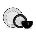 Aparelho de jantar com 12pcs barbecue c/ bowl preto absoluto