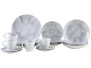 Aparelho de Jantar e Cappuccino 20 Peças Tramontina Redondo de Porcelana Cinza Arbo 96589038