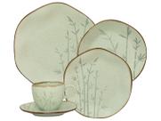 Aparelho de Jantar e Chá 20 Peças Oxford de Porcelana Verde Ryo Bambu