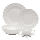 Aparelho de Jantar e Chá 30 Peças Flora Camelia Porcelana Oxford Jogo de Pratos e Xicaras