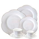 Aparelho de Jantar e Chá 42pç Camélia Porcelana Fio Ouro L'Hermitage Aparelho de Jantar e Chá 42pç Camélia Porcelana Fio Ouro L'Hermitage