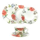 Aparelho De Jantar E Chá Opaline Veneza Florido C/20 Peças Aparelho De Jantar E Chá Opaline Veneza Florido C/20 Peças