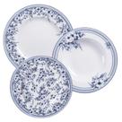 Aparelho De Jantar Jogo Pratos Kit 12 Peças Azzura Porcelana Decorada Tramontina