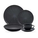 Aparelho De Jantar Oxfor 20 Peças Flat Ônix Preto Jogo De Louça Completo Com Xícaras Aparelho De Jantar Oxfor 20 Peças Flat Ônix Preto Jogo De Louça Completo Com Xícaras