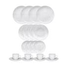 Aparelho De Jantar Oxford 20 Peças Cerâmica Off White Pratos E Xícara Conjunto Completo