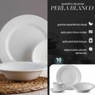 Aparelho De Jantar Perla Blanco Conjunto 16 Peças Cerâmica - Dolce Home