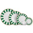 Aparelho de Jantar Stripe Verde 20 peças Alleanza 1ª Linha