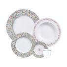 Aparelho de Jantar Tramontina Dalina em Porcelana Decorada 20 Peças Jogo de Pratos Especial