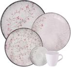 Aparelho de Jantar Tramontina Floralis Porcelana 20 Peças Conjunto Pratos Mesa Posta Flor Enxoval