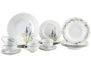 Aparelho de Jantar Tramontina Lilla em Porcelana Decorada 20 Peças