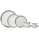Aparelho de Jantar Très Classique Porcelana Gold Rim 42 Peças Verde Lhermitage