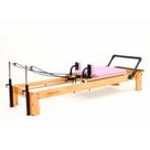 Aparelho de Pilates Reformer Classic Rosa com Plataforma de Extensão - Arktus