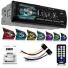 Aparelho de Som Automotivo Rádio Svart S500 Bluetooth Leitor Cartão Sd Usb Svart LED 7 cores