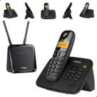 Aparelho de Telefone Fixo Sem Fio com Secretária Eletrônica Para Chip 4G Celular Intelbras