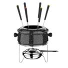Aparelho fondue colorstone antiaderente 10 peças 6 pessoas preta