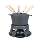 Aparelho Fondue Queijo Ferro Fundido Preto 11 pecas 1,8L -Fracalanza