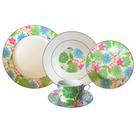 Aparelho Jantar 20 Pç Porcelana Floral Robergê