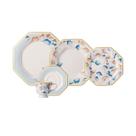 Aparelho Jantar e Chá Porcelana Schmidt 30 Peças - Dec. Jerico 2393