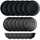 Aparelho Jantar Oriental 18 Peças Melamina Preto Toquio
