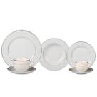 Aparelho Jogo De Jantar Porcelana Completo Majesty 42 Peças Filete Dourado