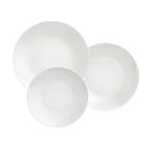 Aparelho Jogo De Jantar Pratos Porcelana Branco Tramontina 6 Peças