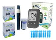 Aparelho Medidor de Glicose G Tech Vita Ultra 110 Tiras de Glicemia Caneta Lancetadora 10 Lancetas Glicose 01 baterias de lítio de 3V