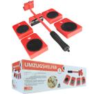 Aparelho Movedor de Móveis Kit 5 Rodinhas 150kg Suporte 360