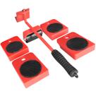 Aparelho Movedor Levantador kit 5 rodinhas para Mudança de Móveis Grandes 360 150 kg para