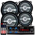 Aparelho Mp3 Com Bluetooth Radio Fm Usb + 4 Alto Falante Leson 5 Polegadas Aparelho Mp3 Com Bluetooth Radio Fm Usb + 4 Alto Falante Leson 5 Polegadas