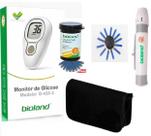 Aparelho para Medir Glicemia Diabetes da Bioland: Kit Completo com 25 Tiras 25 Lancetas