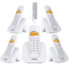 Aparelho Telefone Sem Fio 4 Ramal Bina bat eria alta duração