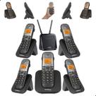 Aparelho Telefônico Intelbras TS 5120 + 4 Ramal TS 5121 Digital Bina Viva Voz Chip 4G Celular