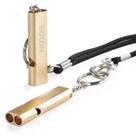 Apito de sobrevivência de emergência Noopel Double Tubes, pacote com 2 unidades douradas