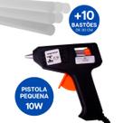 Aplicadora De Cola Quente Bivolt 10w + 10 Bastões De Cola