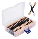 Aplicadores de esponja de sombra para os olhos Cuttte 120 unidades com recipiente