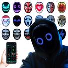 Aplicativo programável Bluetooth de máscara LED AINSKO para Halloween