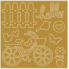 Aplique Acrílico Hello, Bicicleta, Primavera, Cerca, Flor Apa-004 Litoarte