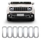 Aplique Arco Cromado Grade Jeep Renegade 2020 7pçs