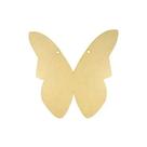 Aplique Borboleta Lisa 5x5 Mdf Madeira Laser