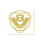 Aplique Caminhão V8 Para Scania Dourado