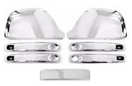 Aplique Capa Cromada Retrovisor Maçaneta + Tampa Amarok 2014