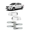 Aplique Capa Cromada Retrovisor Maçanetas Nissan Versa 2014