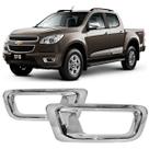 Aplique Cromado Moldura do Farol Auxiliar de Milha Chevrolet S10 2012 à 2016 Par Aplique Cromado Moldura do Farol Auxiliar de Milha Chevrolet S10 2012 à 2016 Par