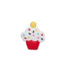 Aplique Cupcake Vermelho Silicone - 3,5cm - 4 Un - Artegift - Rizzo