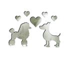 Aplique de Espelho Decorativo Acrílico Cachorrinho 36x52 38210