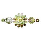 Aplique De Espelho Decorativo Flores 28x76cm 41 Pçs 38131