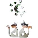 Aplique De Espelho Decorativo Gatinhos 34x50cm 11 Pçs 38137